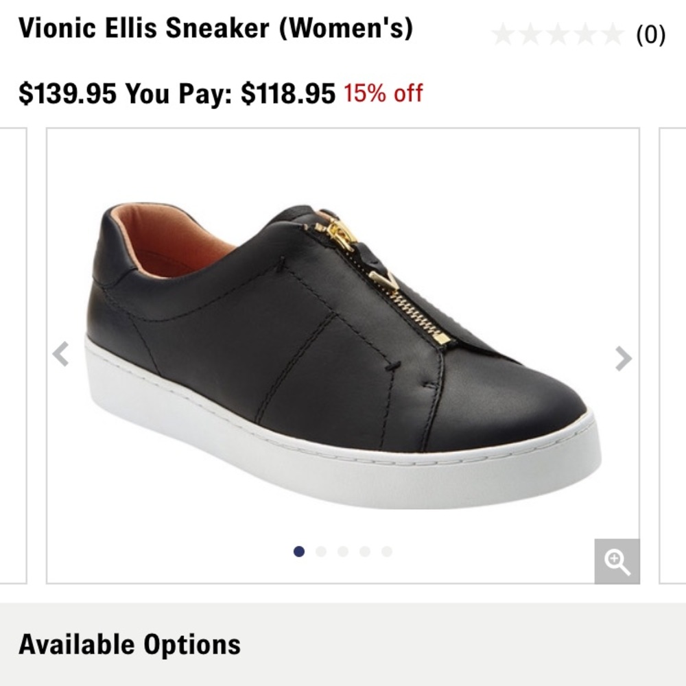 NEW Vionic Ellis Sneaker (Women's) Black size 8